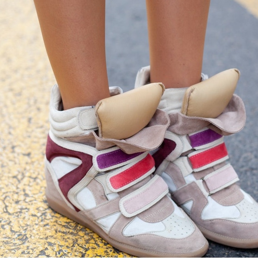 ISABEL MARANT SNEAKERS TRAINERS WILLOW BECKETT WEDGE  38 FR 6.5 7 US **SOLD**